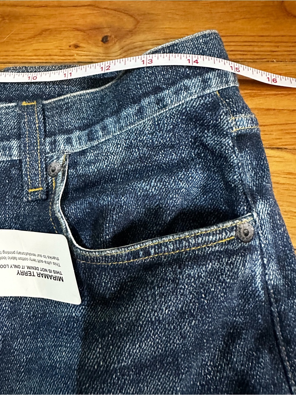 rag & bone Wide Leg Denim Jeans in Medium Blue - Picture 6 of 10